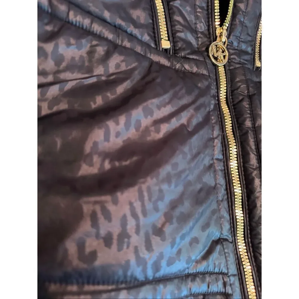 Michael kors mkblack/gold  quilted packable Jacket/coat hooded plus size 1xl